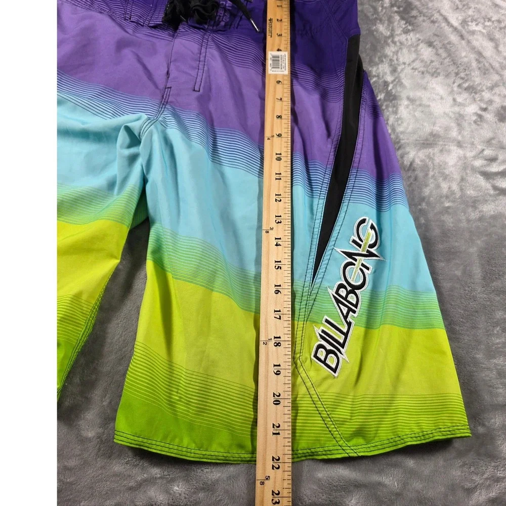 Billabong Board Shorts Mens 34 Purple/Blue/Green Platinum X Zero Gravity Stretch